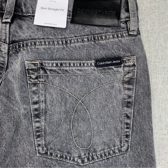 Calvin Klein Mens Jeans Slim-Straight Fit Stretch Jeans Size 36*32 - Picture 3 of 12
